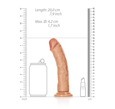 Czarne silikonowe dildo z mocną przyssawką 20 cm